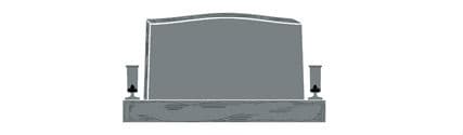 Upright die marker with base and vases