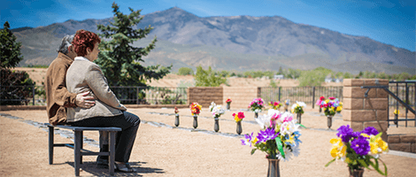 Bronze memorial with a personalized photographic tribute