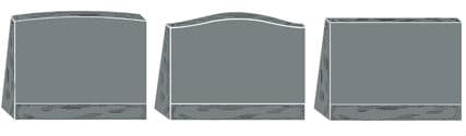 Wedge and slant granite markers